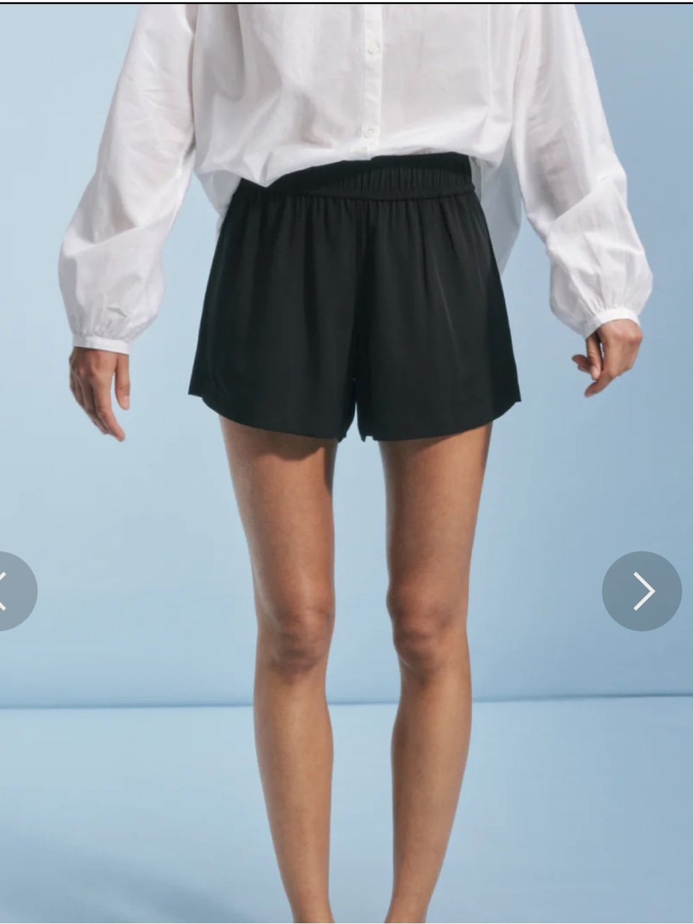 AYR Black Silk Shorts